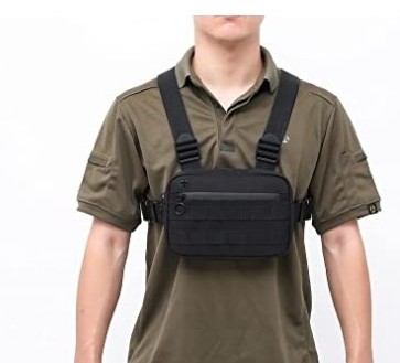 Outdoor Training Chest Bag Hiking Molle Adjustable Pouch Men's Tactical Vest Chest Rig Bag