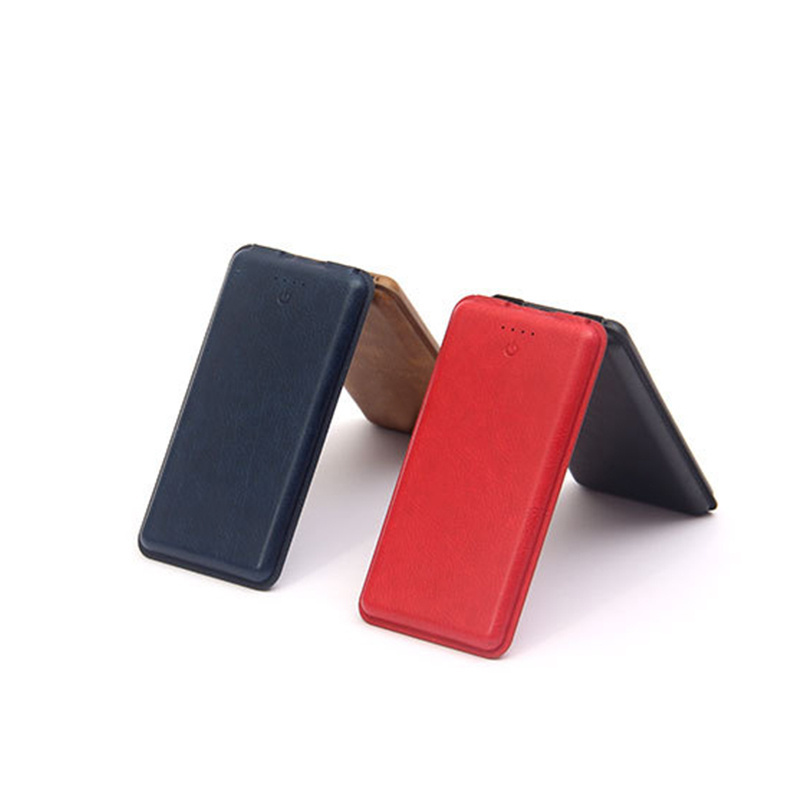 Business Gift Promotion Portable battery Leather Power Bank Family series 4000mAh 10000mAh 16000mAh