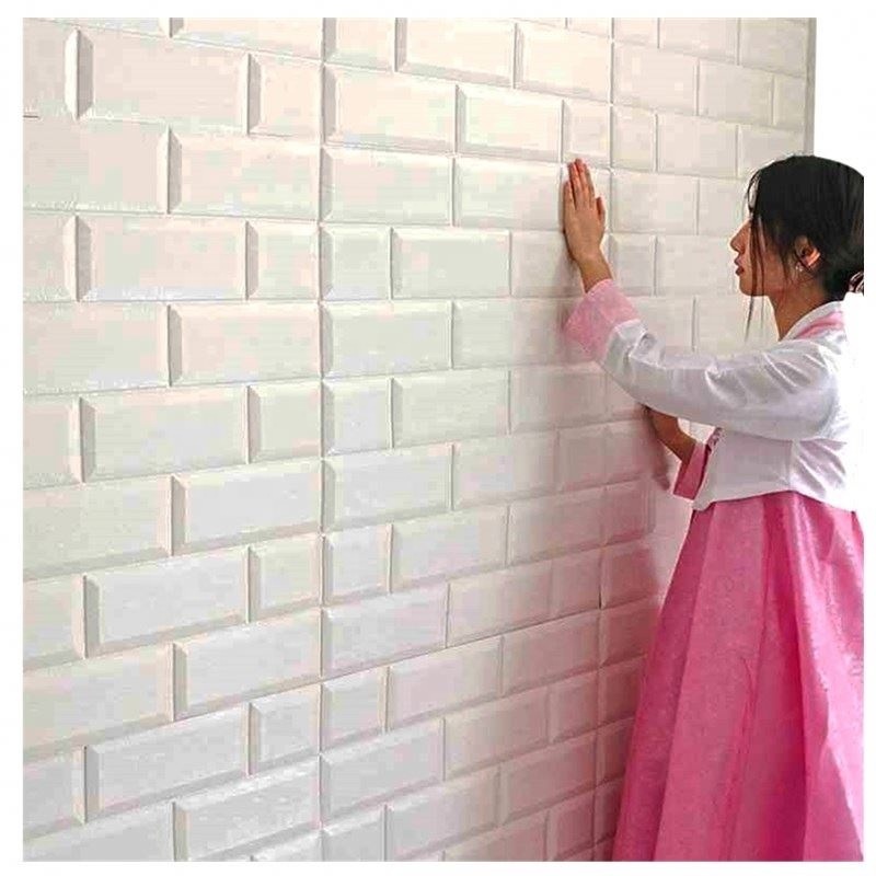 new 3d pe foam faux brick wall sticker self adhesive decorative 3d wall panel wallpaper