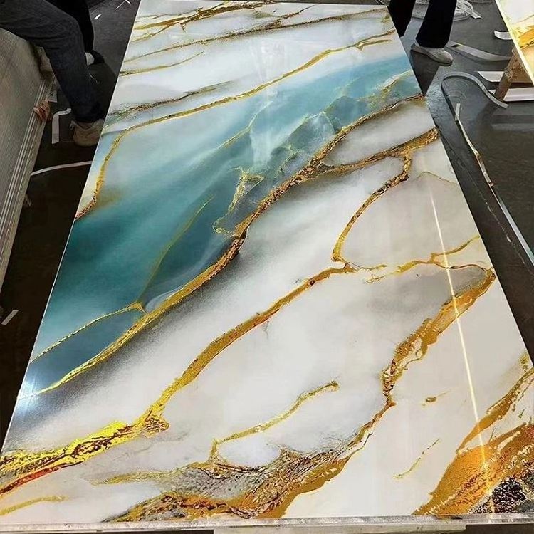 3D Sheet Wallpaper High Gloss Wood Panels Panel Board Marble 3Mm