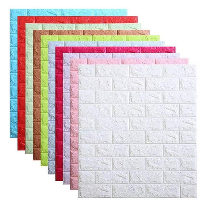 New Style 3D Foam Wall Tile Decor Design Brick Foam Panel Sheet Self Adhesive Tile Sheet Wallpapers Wall Decoration,hotel CN;SHN