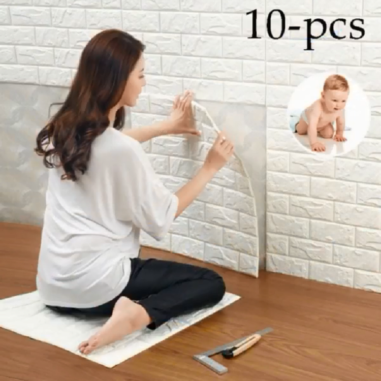 DIY Faux Brick Wall 3D Art Stickers 3D PE Foam Wallpaper