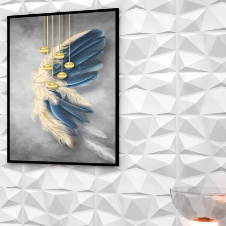 Hot selling PVC material 3D wall panel waterproof wall panel art decoration 3D Wallpaper