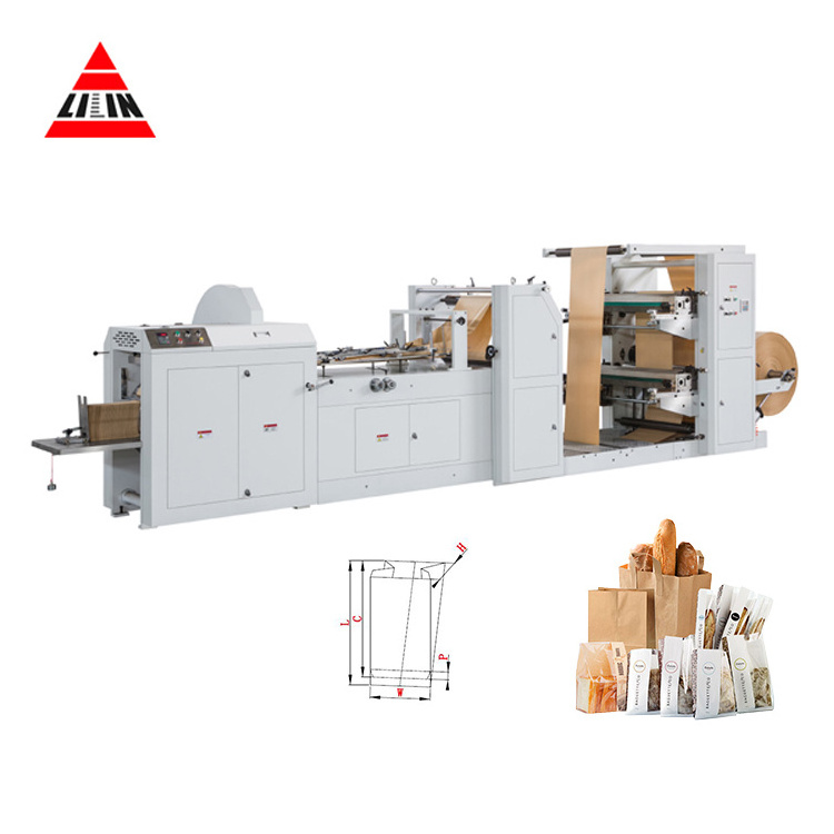 LMD-400 Fully Automatic Kraft bread Paper Bag Making Machine For V Bottom Bags sac kraft paper bag maker ce