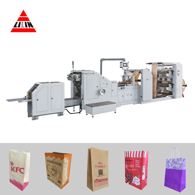 Professional Manufacturer LSB-450 Roll Feeding Square Bottom Paper Bag Making Machine Price