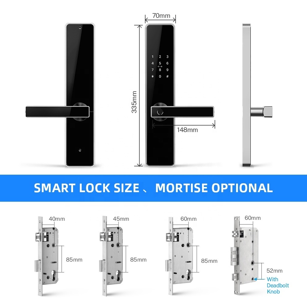 Fingerprint Door Lock Smart Digital Alarm System Door Lock With WiFi and BLE