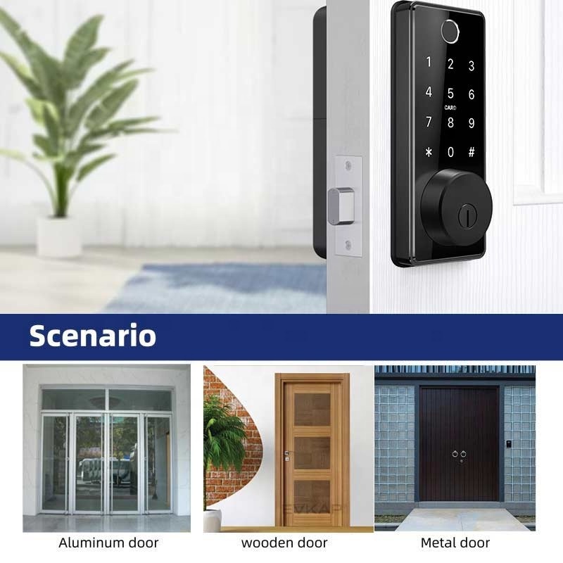 Liliwise Hotel Locks Tuya Ble App Digital Lock Electronic Wifi Zigbee Remote App Fingerprint Keyless Deadbolt Smart Door Lock