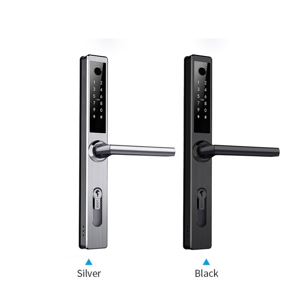 Smart APP BLE WiFi Fingerprint Door Lock  Password Card Mechanical Key Door Lock With Cylinder