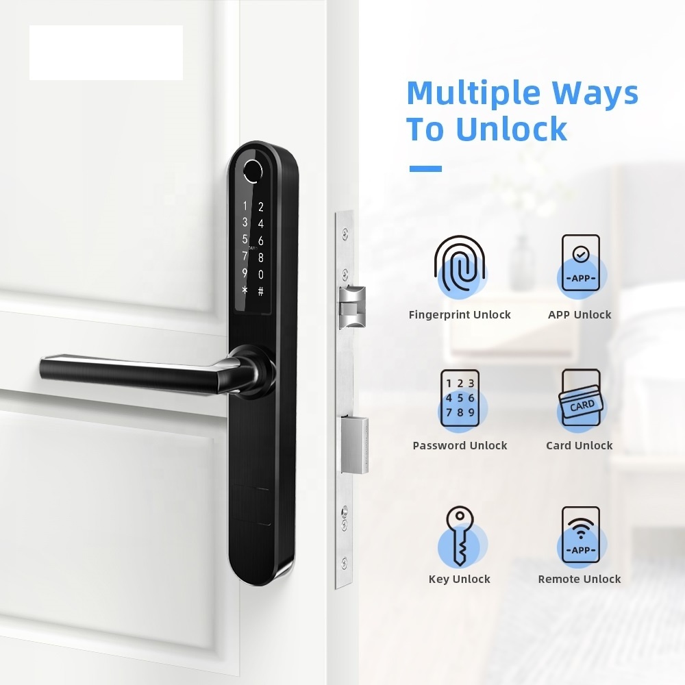 LILIWISE Door Handles And Locks Ghana Anti Thefr Invisible Keyhole Door Lock With APP