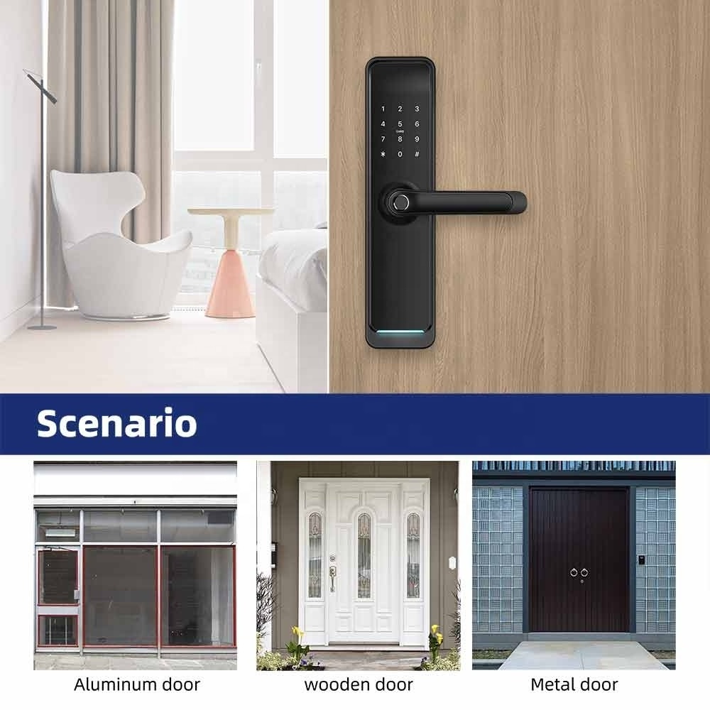 Cerradura Inteligente Hot sell Home Waterproof Alexa  Fingerprint Electronic Gate Ttlock App Smart Lock