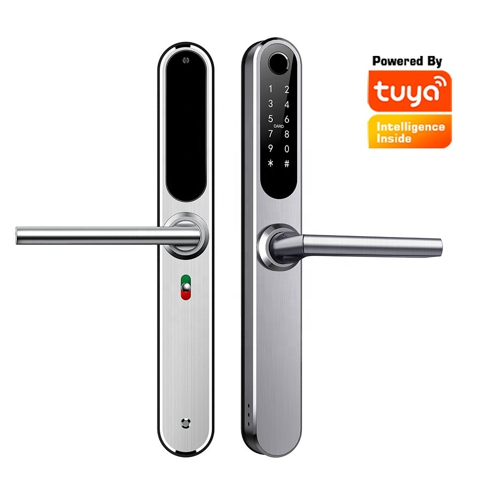 Security Tuya Deadbolt Safe Digital Double Sided Outdoor Digital Auto Smart Biometric Fingerprint Door Lock