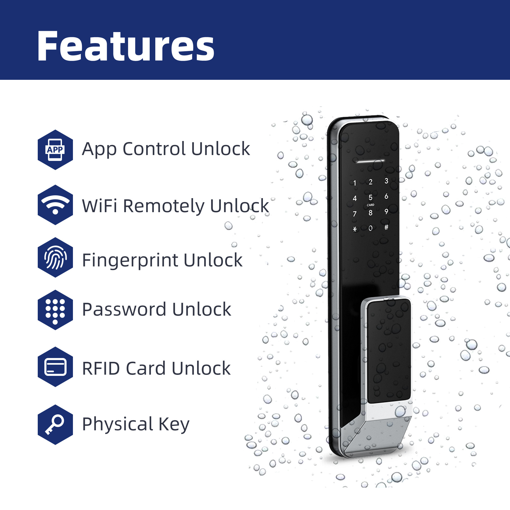 Liliwise Face Recognition Door Lock Automatic Locking with Face Scan Camera Fingerprint Keypad Lock Tuya Wifi Smart Door Lock