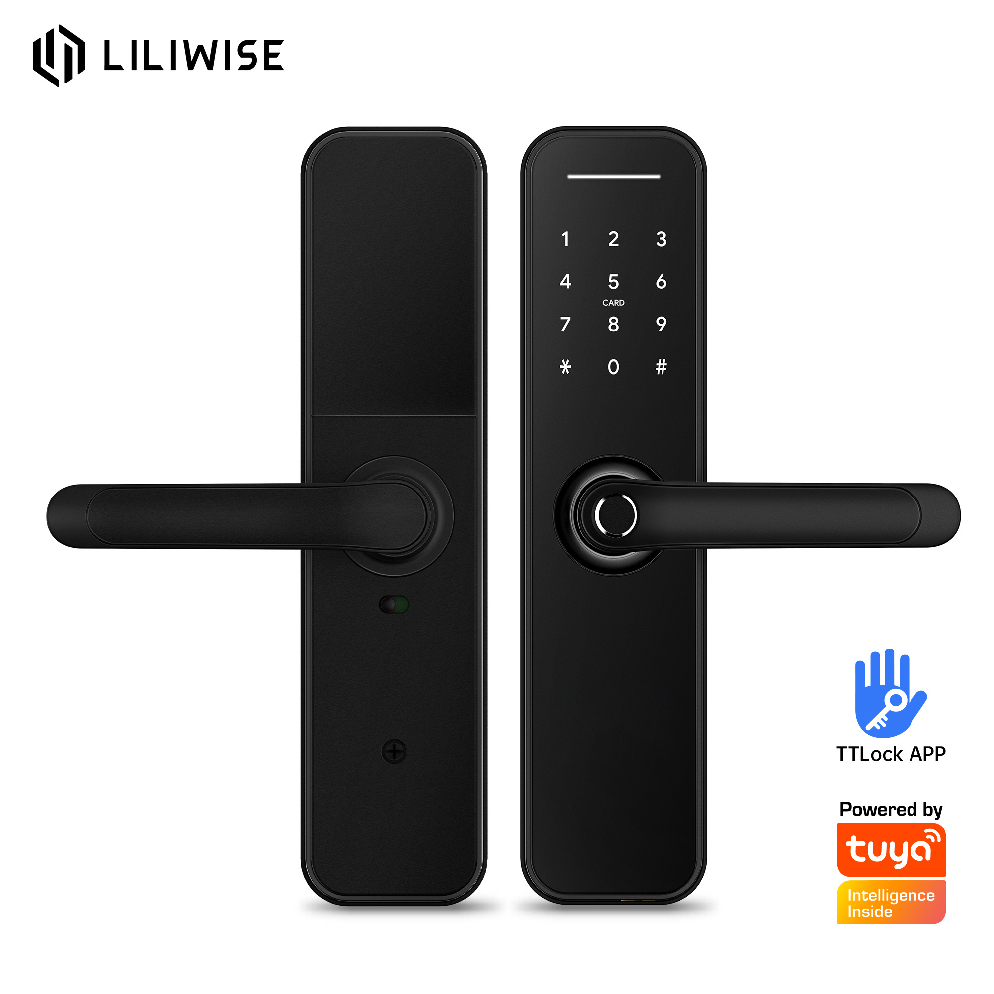 Liliwise BLE WiFi Biometric Fingerprint Digital Keyless cerradura fechadura Entry tuya smart door lock