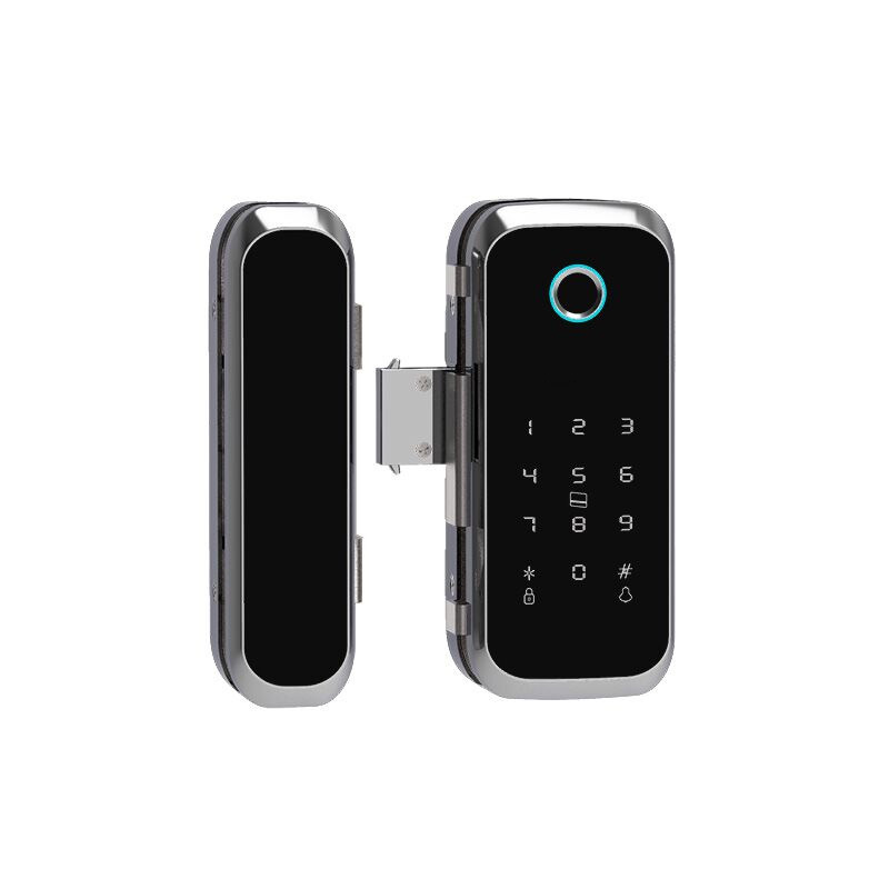 Smart WiFi BLE APP Access Electronic Biometric Fingerprint Office Glass Sliding Door Lock