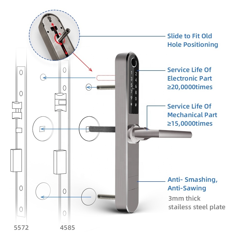 Factory Price OEM&ODM Smart Wifi BLE Fingerprint Smart Lock With CE,ISO,FCC,ROHS Manufacturer Custom Brand