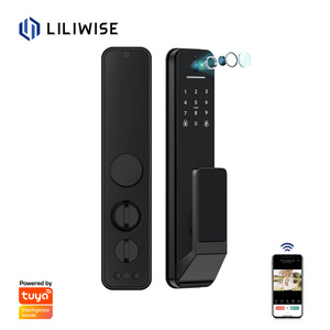 Liliwise Tuya Smart WiFi Digital Door Lock Code Card Fingerprint Lock Full Auto Smart Door Lock