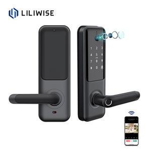 Liliwise Video Door Bell Lock High Security Wifi Remote Control Fingerprint Door Lock Tuya Smart Door Lock with Camera