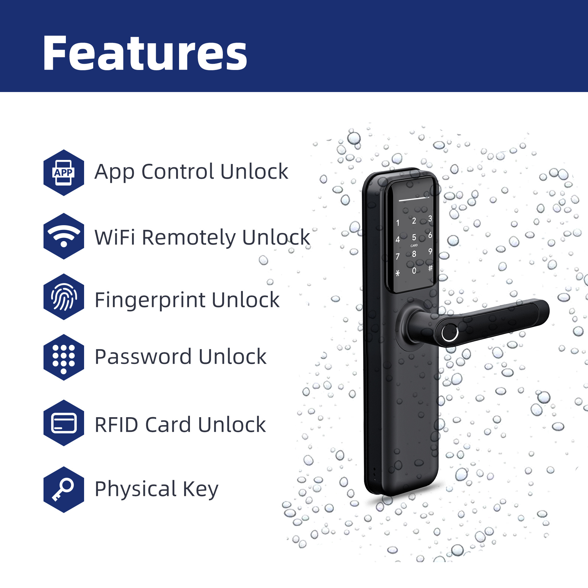 Liliwise Cerradura Inteligente Wholesale Bluetooth Digital Door Lock WIFI TTlock Tuya APP Password Fingerprint Smart Locks