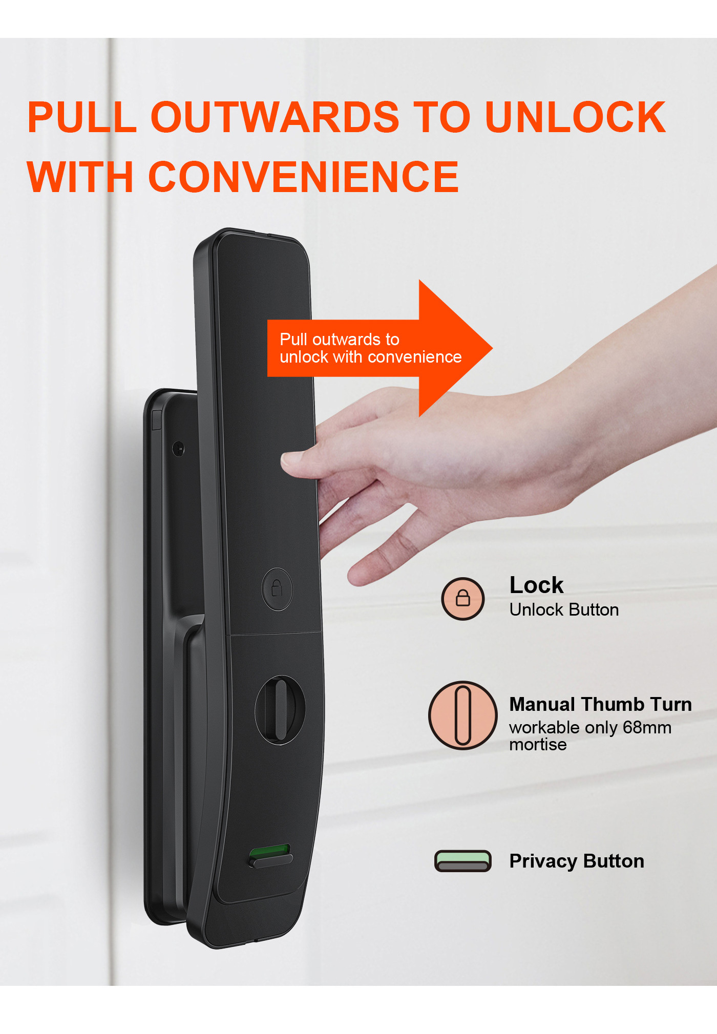 Liliwise Face Recognition Door Lock TUYA WiFi Lock Fully Automatic Push Pull Camera Door Lock with Doorbell