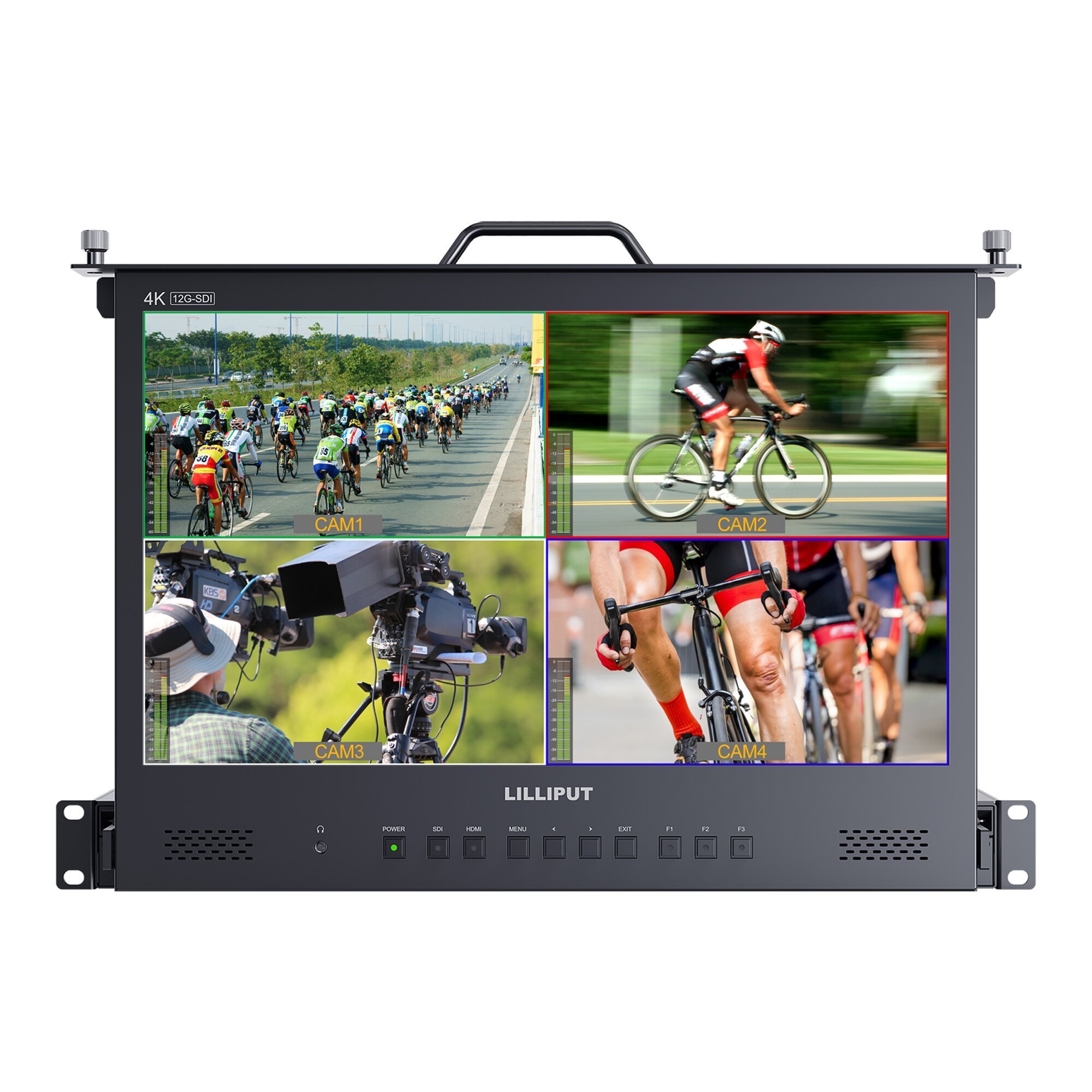 Lilliput RM1731S-12G 17.3 inch 4K 12G-SDI 1RU Pull-out rack mount broadcast drawer monitor