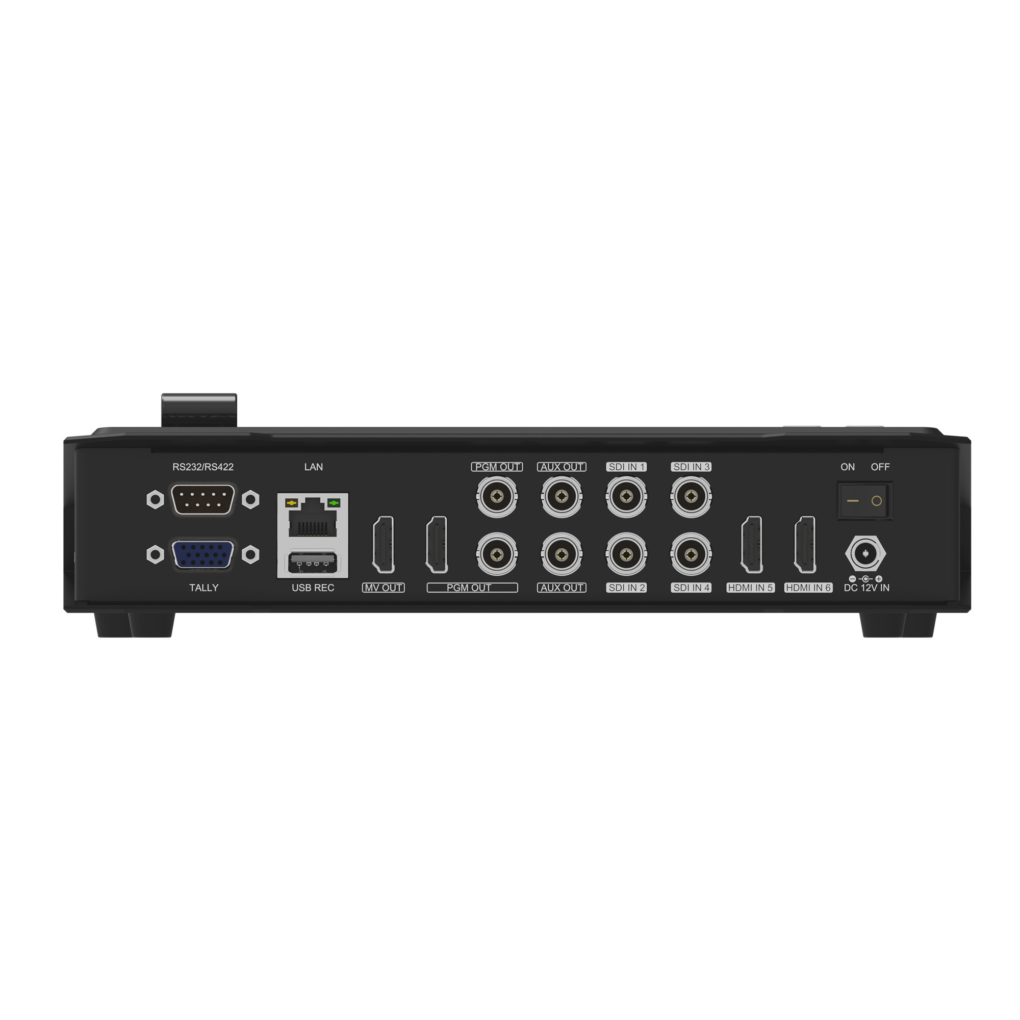 AVMATRIX Shark S6 Built-in 5 inch LCD display 6 channel HDMI/SDI Video Switcher with PTZ camera control RTMP stream Record