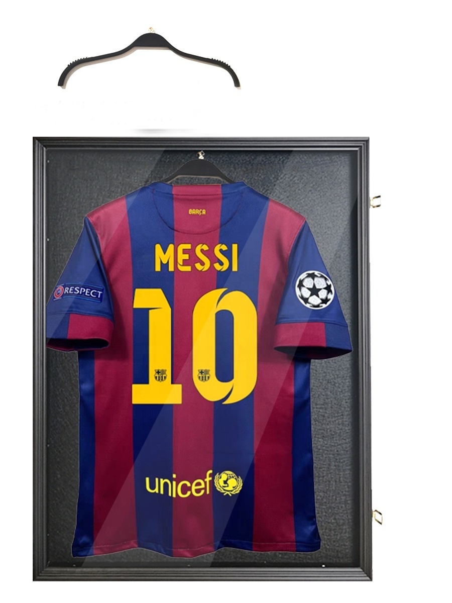 Jersey Frame Display Case  Customized Football Basketball Clothes Collection Wall-Mounted MDF High-End Jersey Display Frame