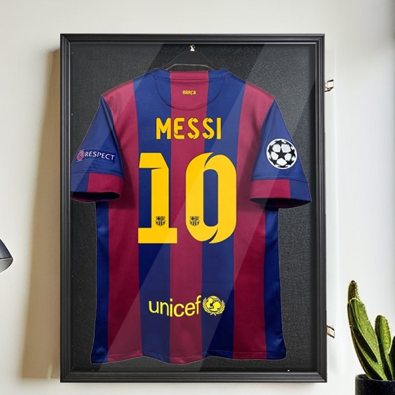 Jersey Frame Display Case  Customized Football Basketball Clothes Collection Wall-Mounted MDF High-End Jersey Display Frame