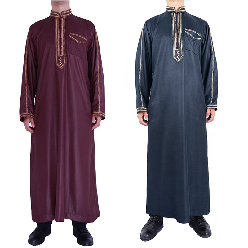 Islamic thobe muslim dress for Muslim men clothing man Traditional Muslim wear Arabe robe factory price shenzhen lily cheng