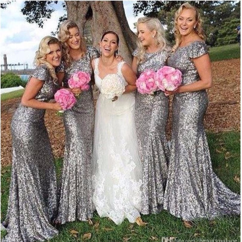 Maid of honor sequin dress fashion