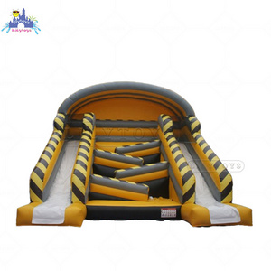 Lilytoys 0.55 mm PVC popular inflatable slide  kids inflatable trampoline bouncer with 2 slides outdoor renting