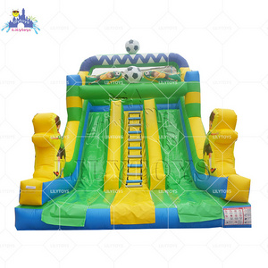 Football kids inflatable dry slide playground China inflatable dry slide pvc inflatables