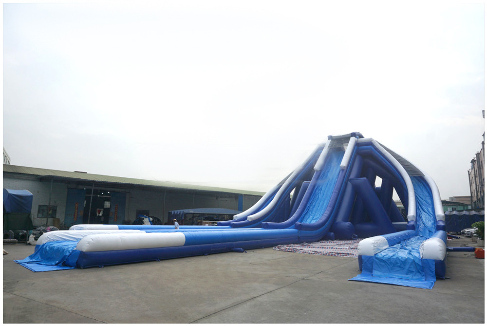 Outdoor Amusement Park Attractive Three Channels Water Entertainment Giant Big Inflatable Water Slide Inflables Tobogan Slide