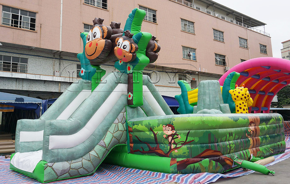 Monkey inflatable water slide swimming pool slide commercial jump castle water slide used commercial for kids and adults