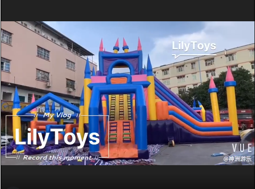 Lilytoys Wholesale Inflat Jumping Kids Giant Inflatable Bounce House Commercial Bouncy Castle with Slide Combo