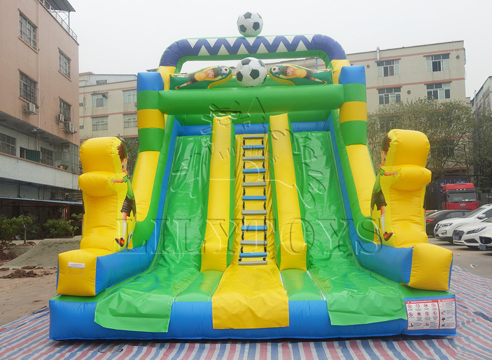 Football kids inflatable dry slide playground China inflatable dry slide pvc inflatables