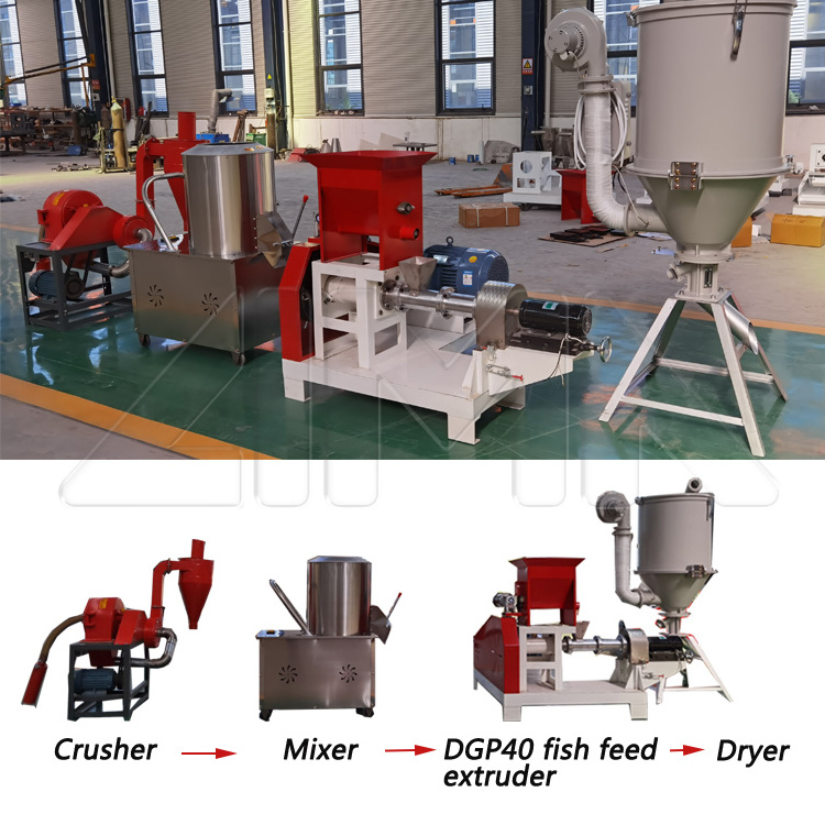 Feed Making Machine For Cattle Chicken Fish Pellet Feed Processing Machine Floating Fish Feed Mill Pellet Extruder Machine Cost