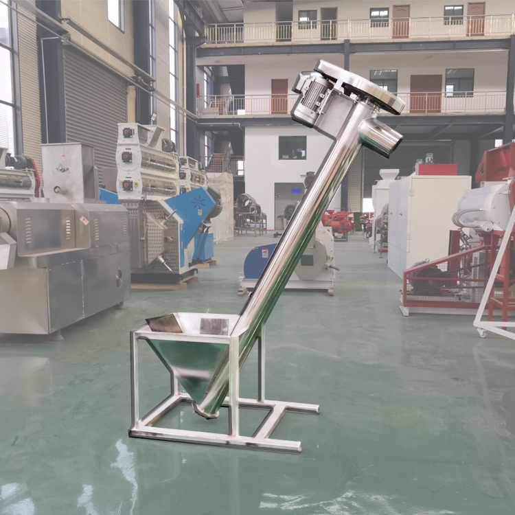 1000-3000KG/H  small poultry feed pellet making machine line grain screw auger powder feeding screw conveyor  for powder