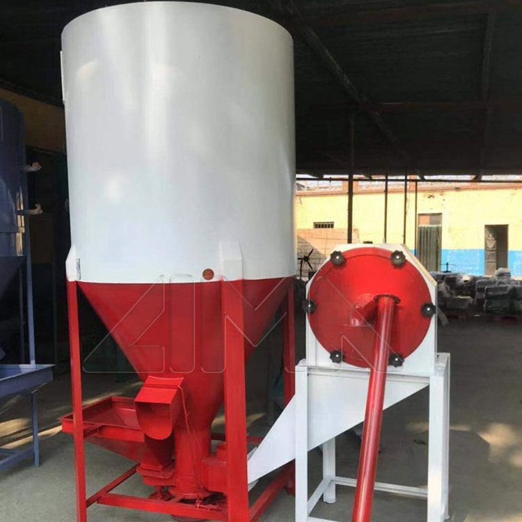 1000kg/batch small animal poltry feed grinder and mixer price vertical poultry feed mixer and crusher