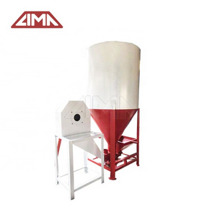 1000kg/batch small animal poltry feed grinder and mixer price vertical poultry feed mixer and crusher