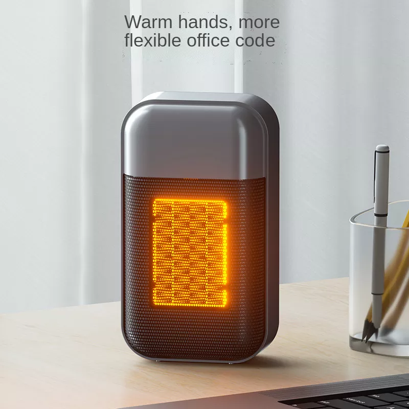 Electric Heater Fan PTC Ceramic Fast Heating Element Adjustable Thermostat Portable Desktop Space Fan Heater