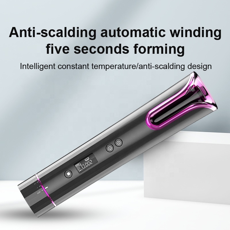 Hair Curler Divider Wireless Automatic Hair Curler USB Charged Vivid and Vogue Hair Curling Automatic Iron LCD Ceramic PTC 3.6 V