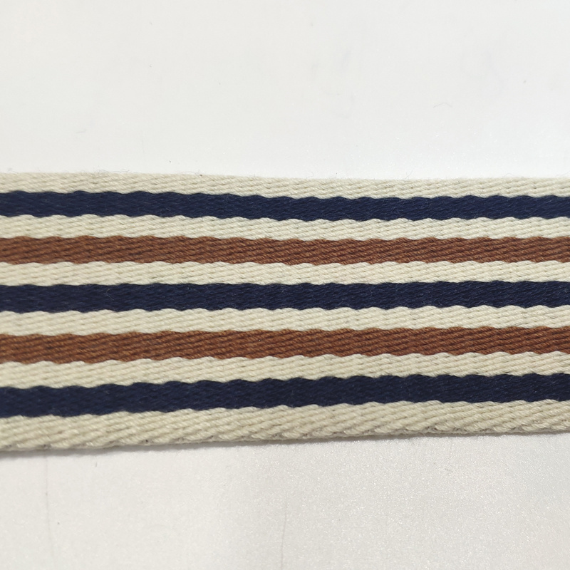 Custom inter color webbing strap navy/brown/beige handbag shoulder strap 38mm