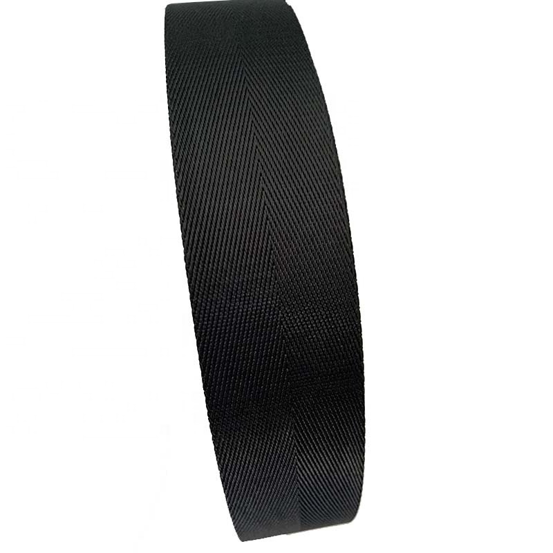 Eco-friendly 5/8'' 1 inch  1.25 inch 1.5 inch 3/4 inch black 100% nylon herringbone webbing