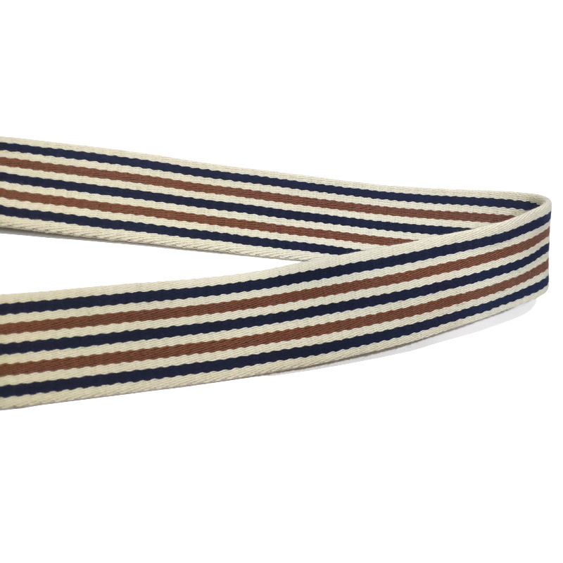 Custom inter color webbing strap navy/brown/beige handbag shoulder strap 38mm