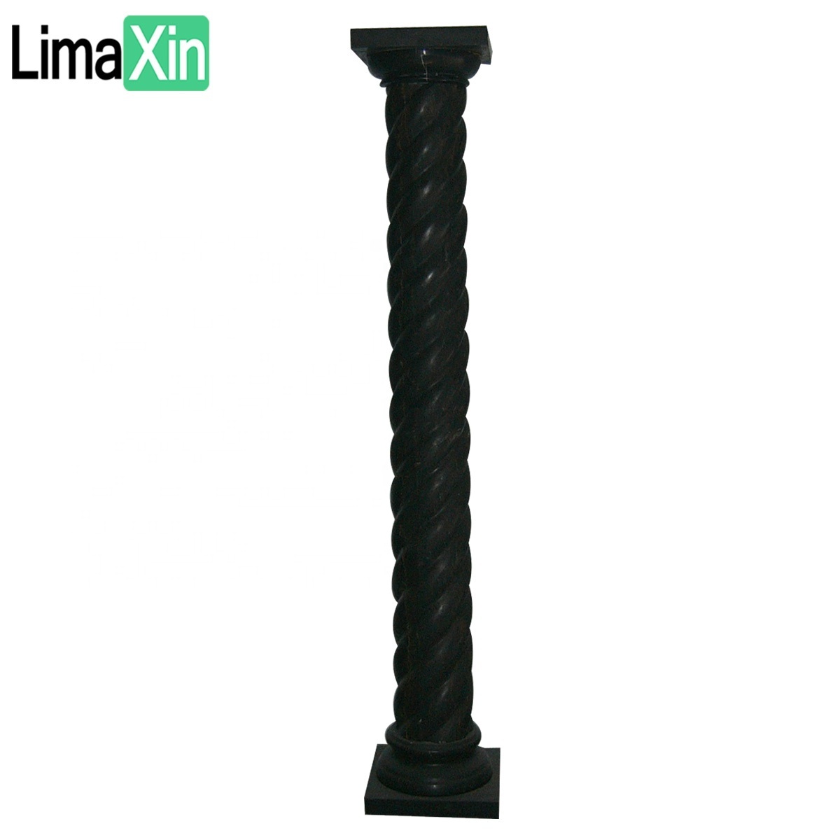 Factory direct supply high-end polished Tuscan outdoor black granite column for sale