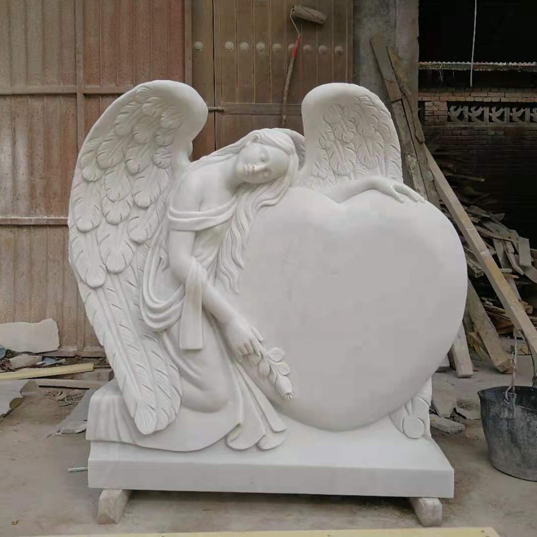 Hot sale tombstone and monument designs and prices customized marble angels monuments and headstones