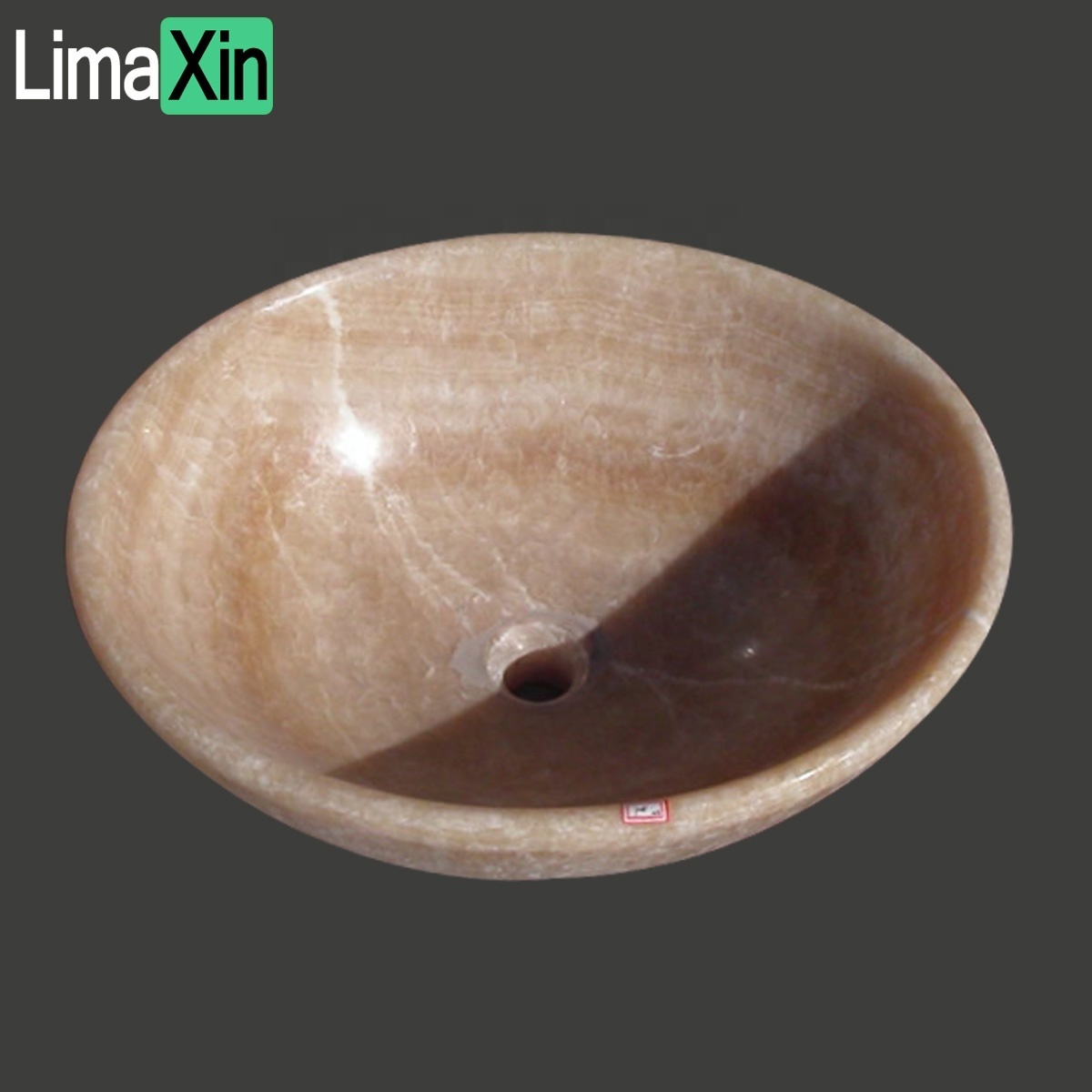 Hot sale pink marble sink oval marble bathroom sink round marble vessel sink