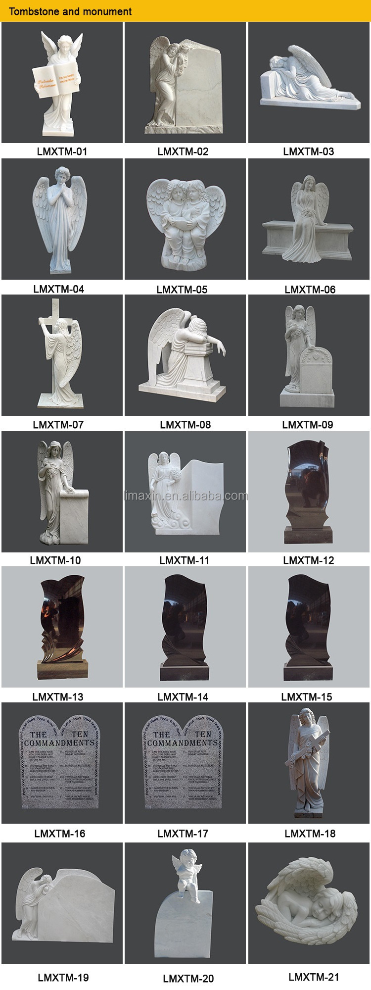 Hot sale tombstone and monument designs and prices customized marble angels monuments and headstones