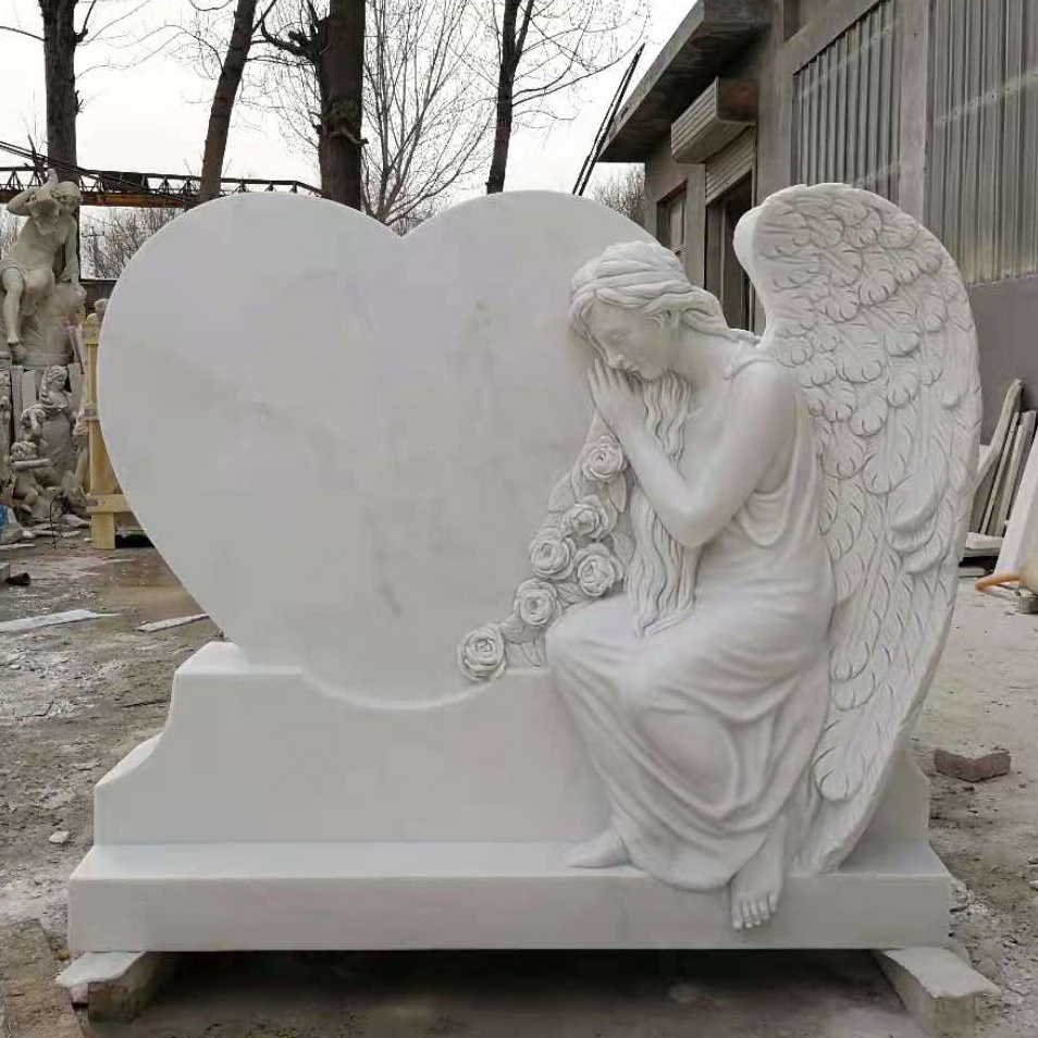 Hot sale tombstone and monument designs and prices customized marble angels monuments and headstones