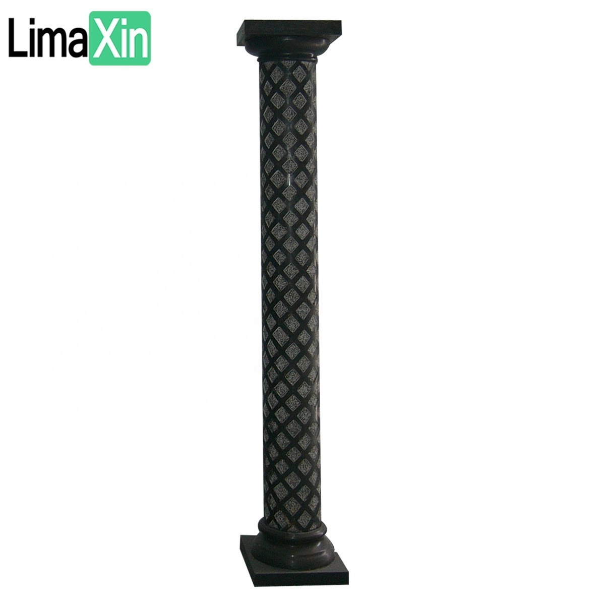 Factory direct supply high-end polished Tuscan outdoor black granite column for sale